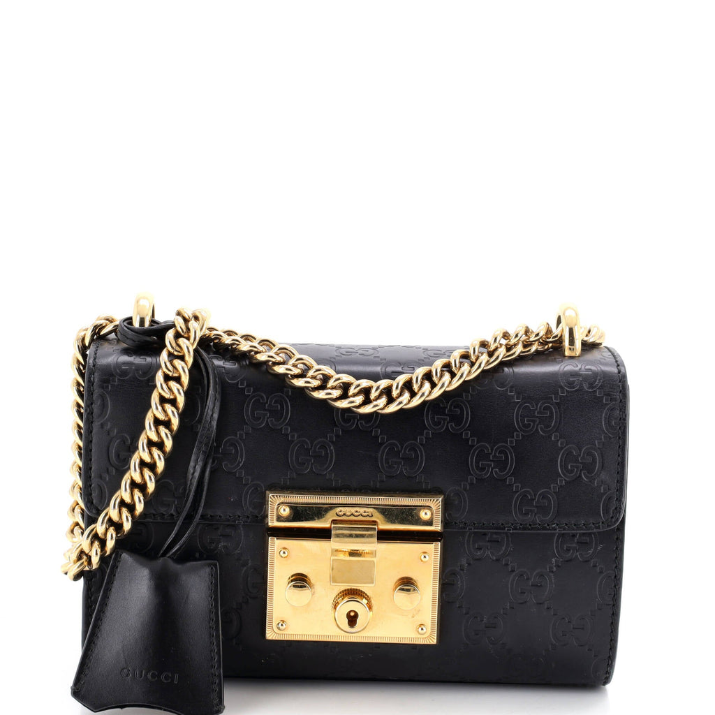 Padlock Shoulder Bag Guccissima Leather Small