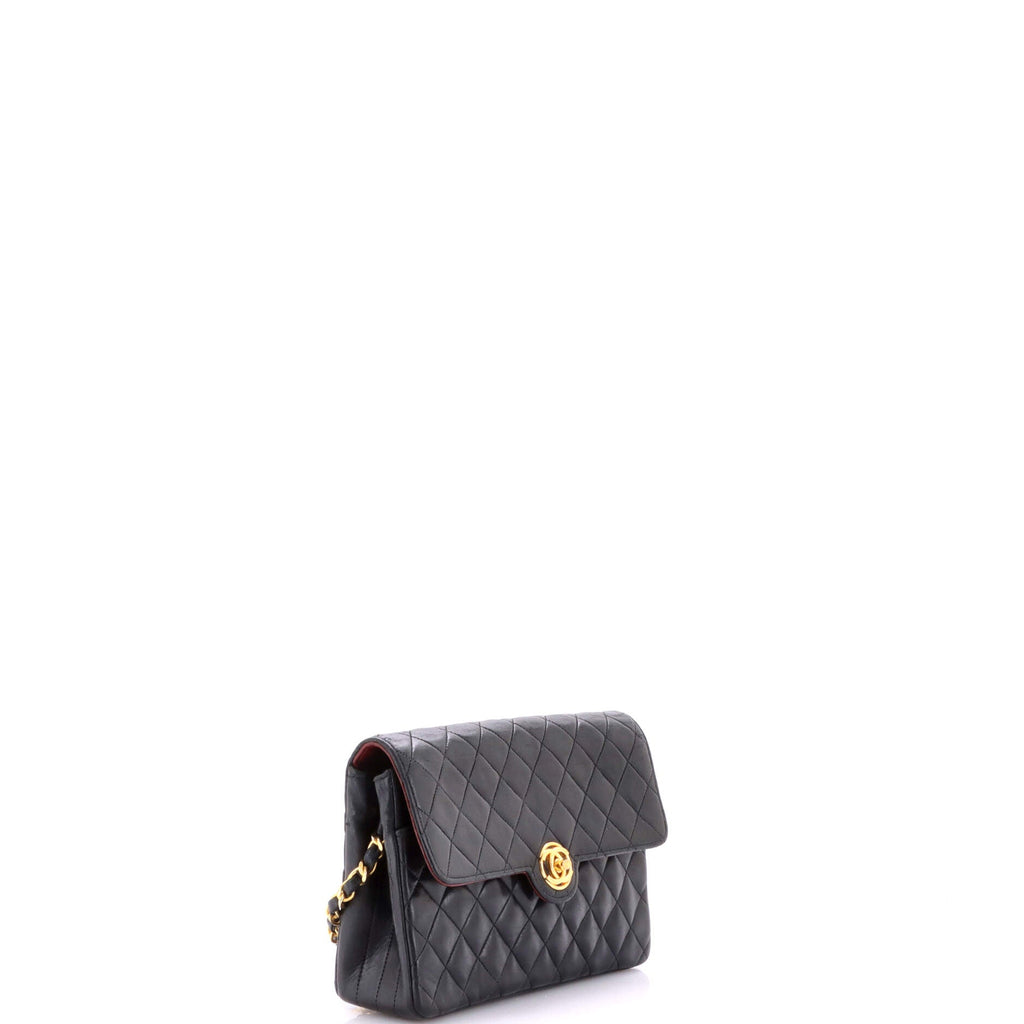 Vintage CC Chain Flap Bag Quilted Lambskin Small