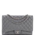 Classic Single Flap Bag Quilted Caviar Maxi