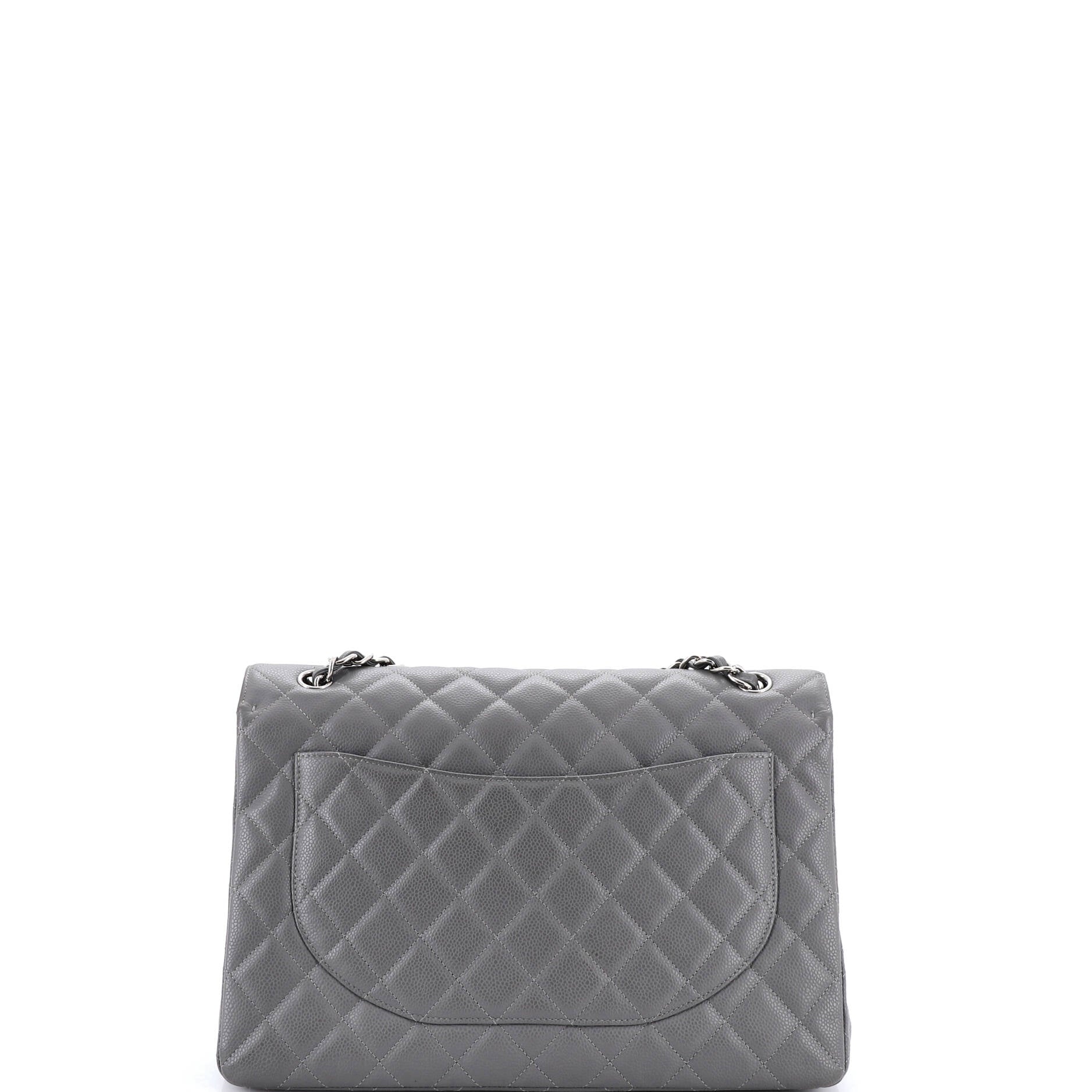 Classic Single Flap Bag Quilted Caviar Maxi