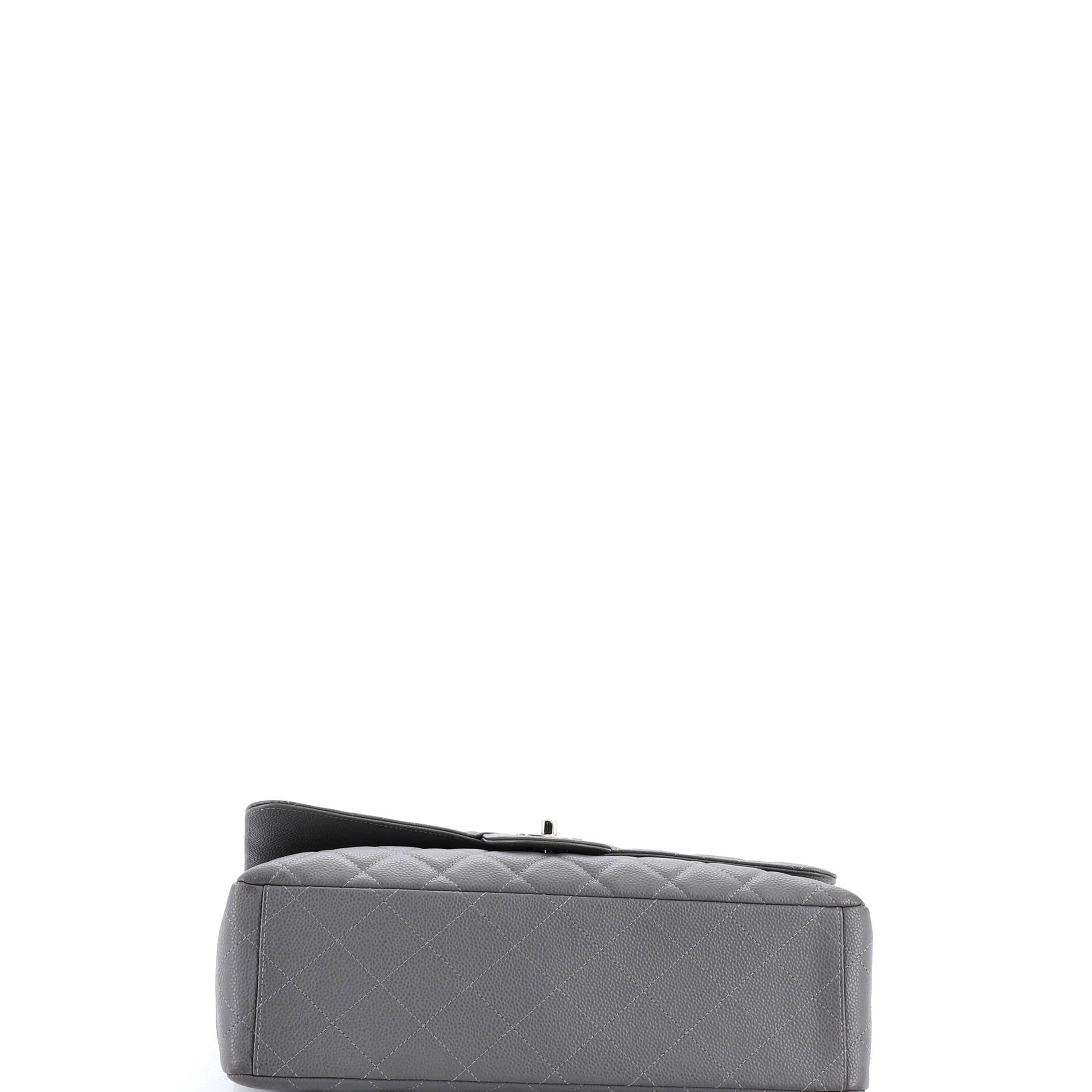 Classic Single Flap Bag Quilted Caviar Maxi