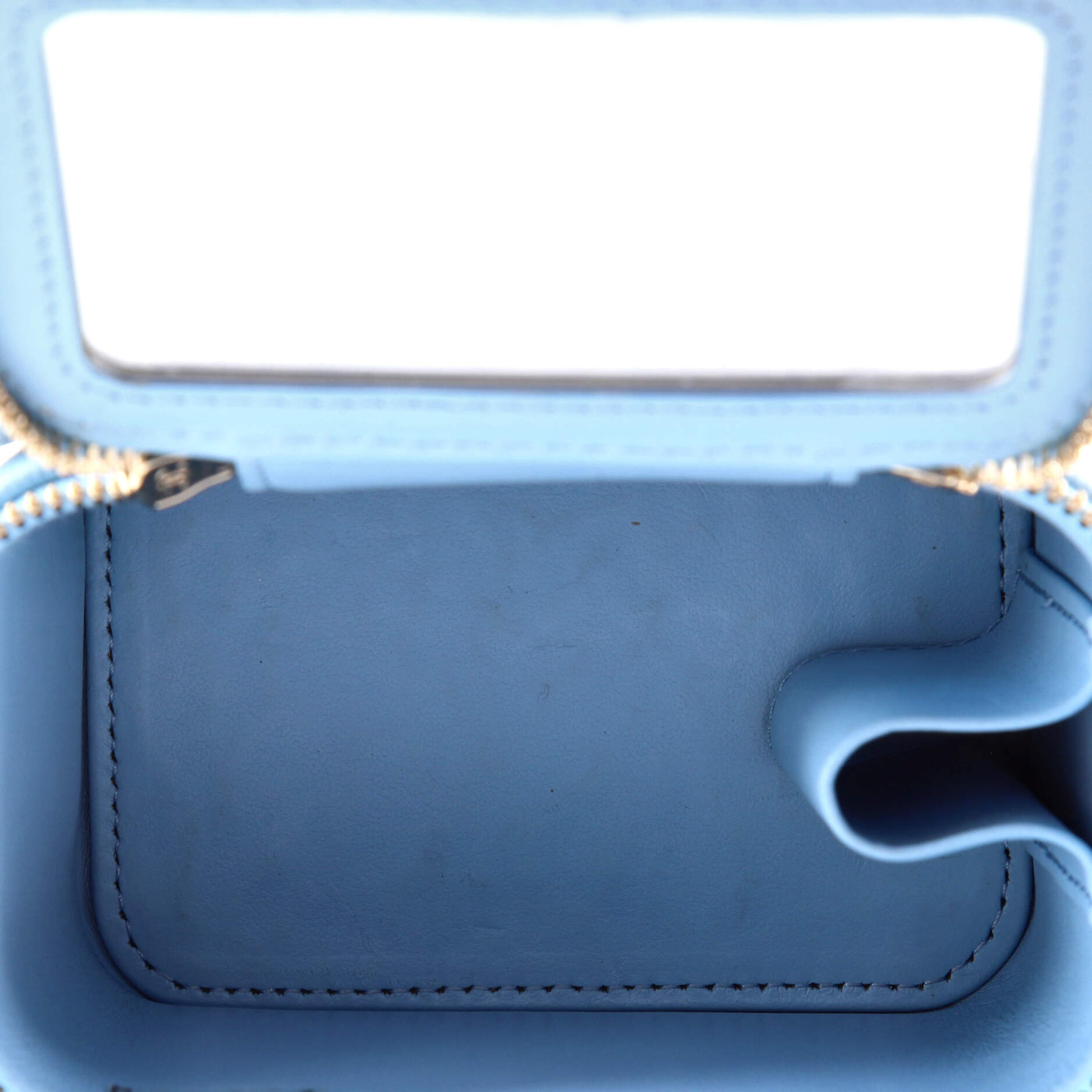 Classic Vanity Case with Chain Quilted Caviar Mini