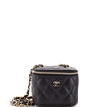 Classic Vanity Case with Chain Quilted Lambskin Mini