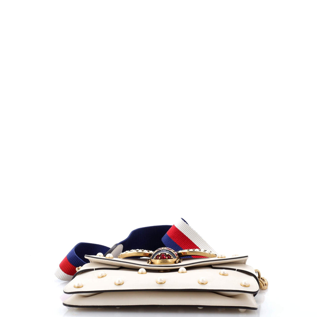 Broadway Pearly Bee Shoulder Bag Embellished Leather Mini