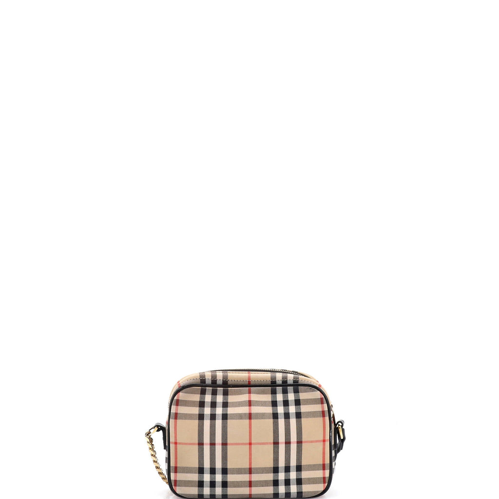 Camera Bag Vintage Check Canvas Small