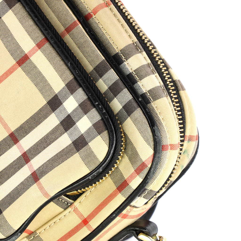 Camera Bag Vintage Check Canvas Small