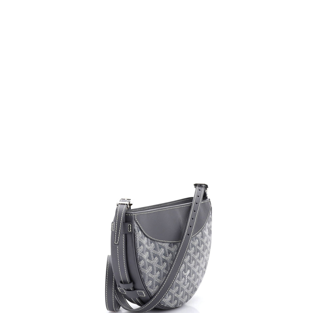 Hirondelle Shoulder Bag Coated Canvas and Leather
