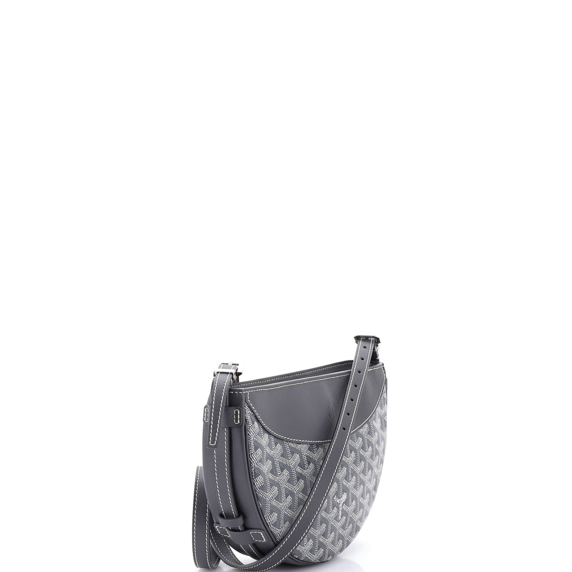 Hirondelle Shoulder Bag Coated Canvas and Leather
