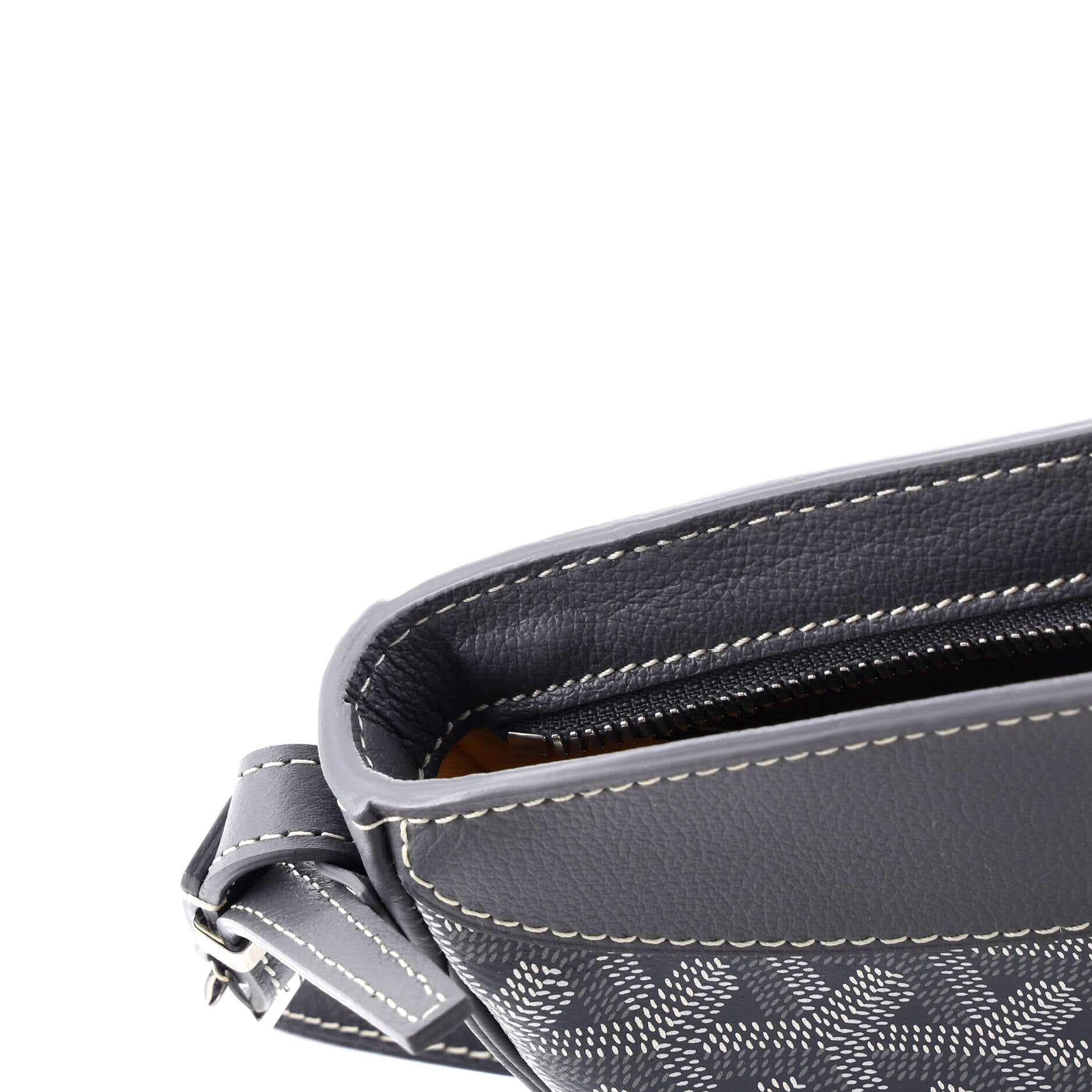 Hirondelle Shoulder Bag Coated Canvas and Leather