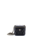 Classic Vanity Case with Chain Quilted Lambskin Mini