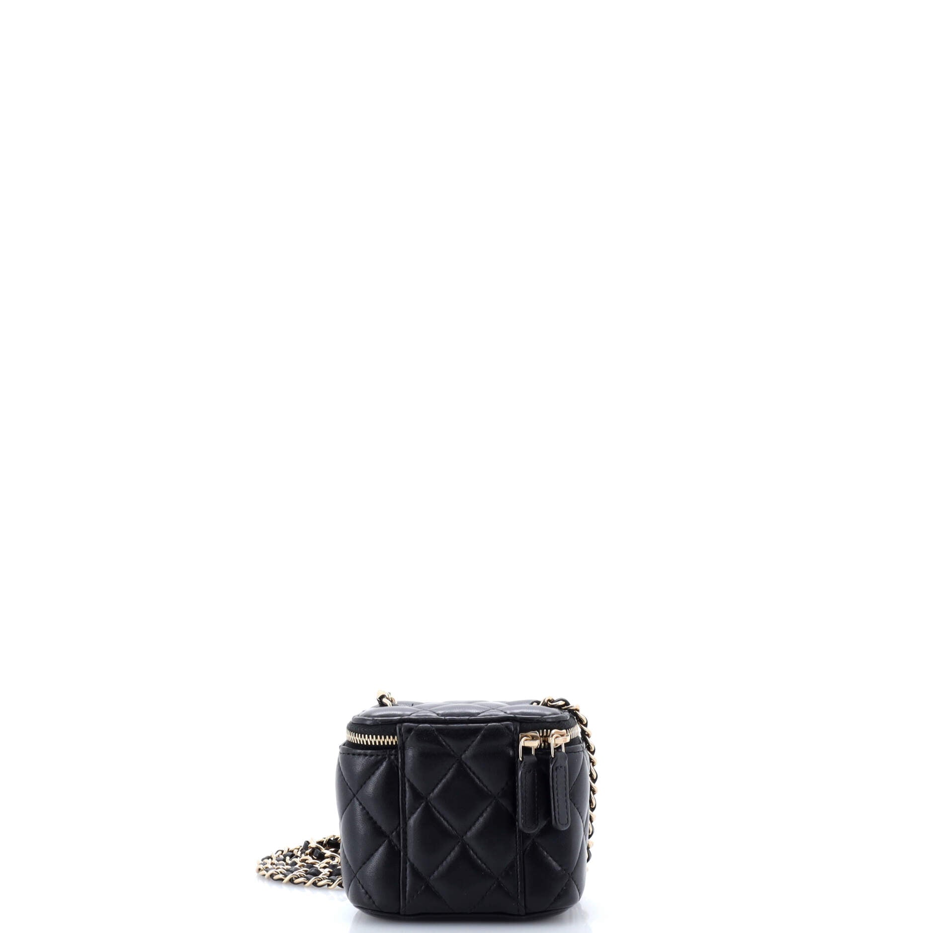 Classic Vanity Case with Chain Quilted Lambskin Mini