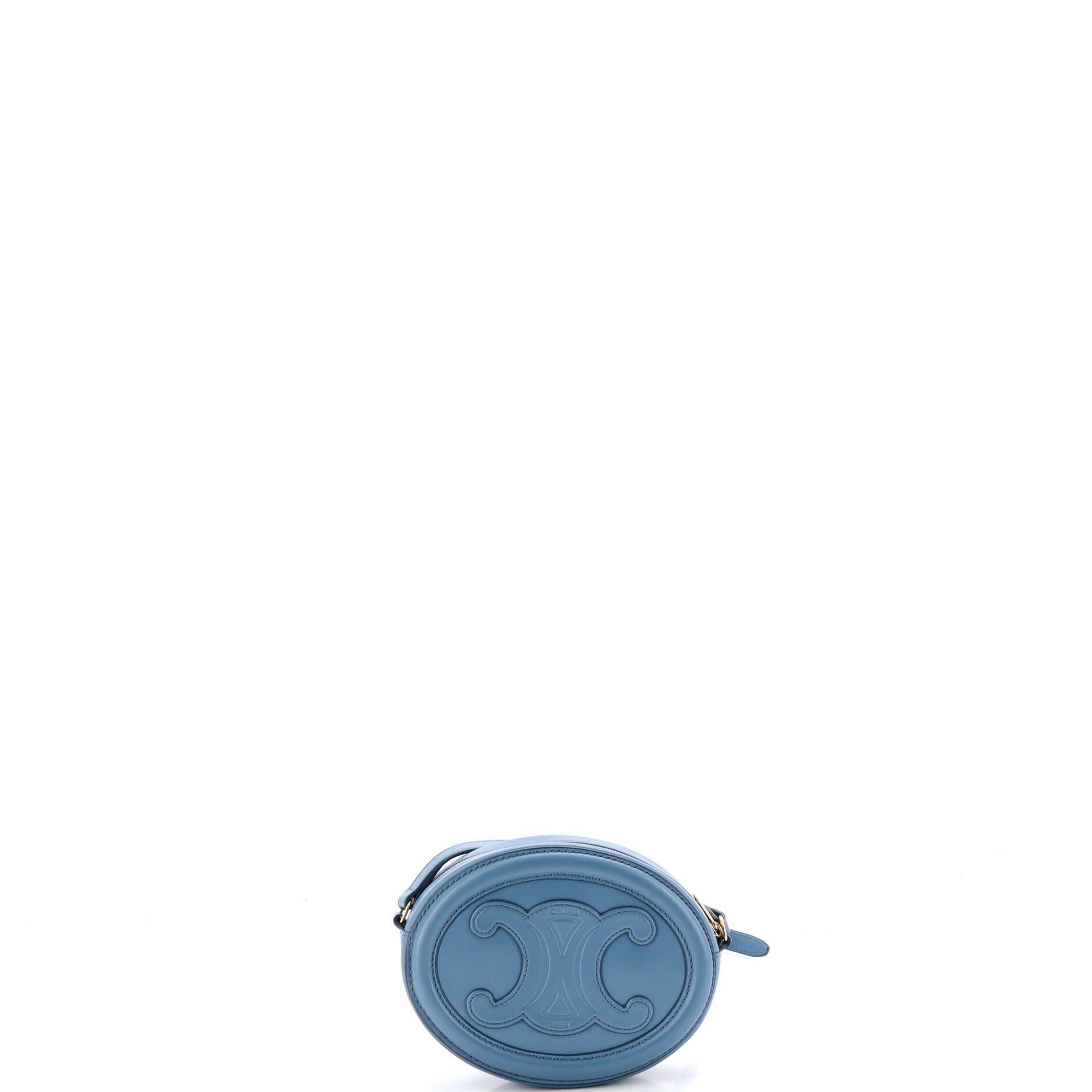 Triomphe Oval Crossbody Bag Leather Mini