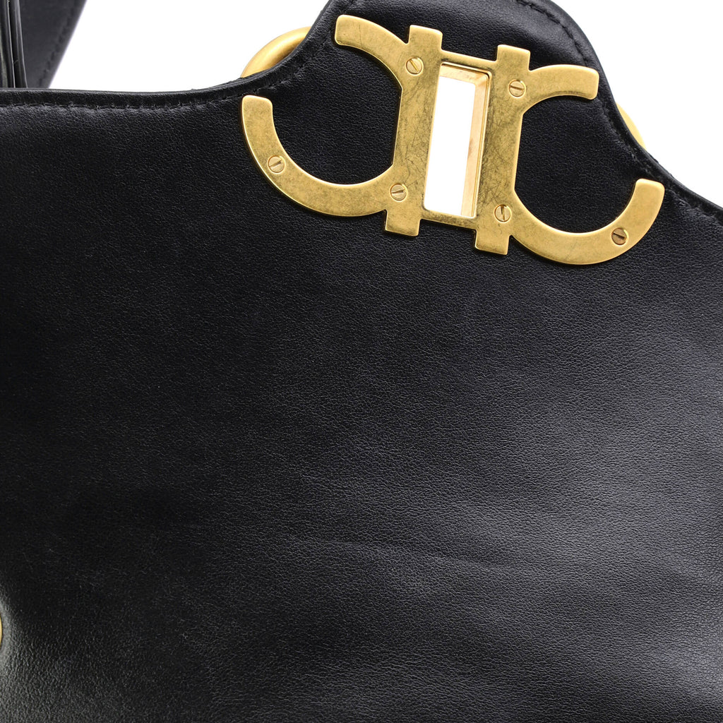 Gancini Turnlock Flap Bag Gancini Quilted Leather Medium