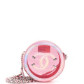 Filigree Round Clutch with Chain PVC with Lambskin Mini