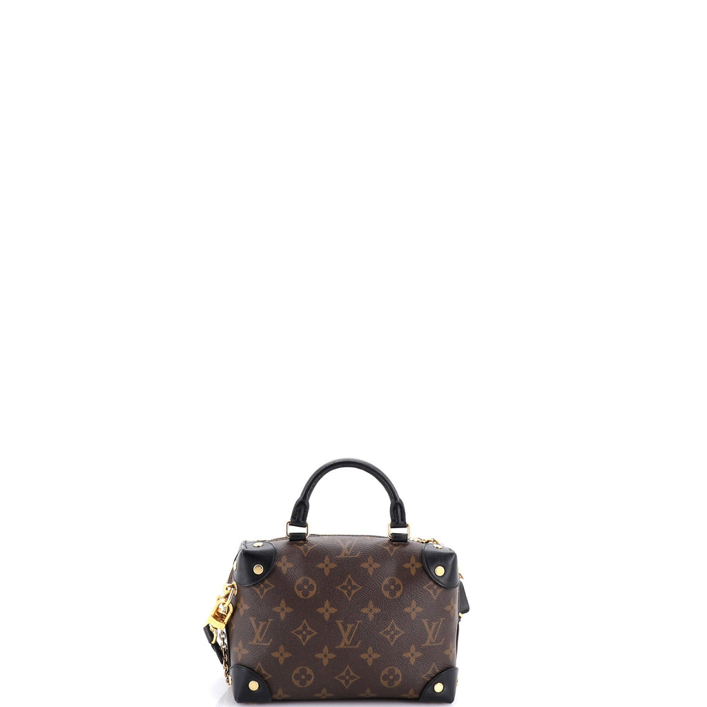 Petite Malle Souple Handbag Monogram Canvas with Leather