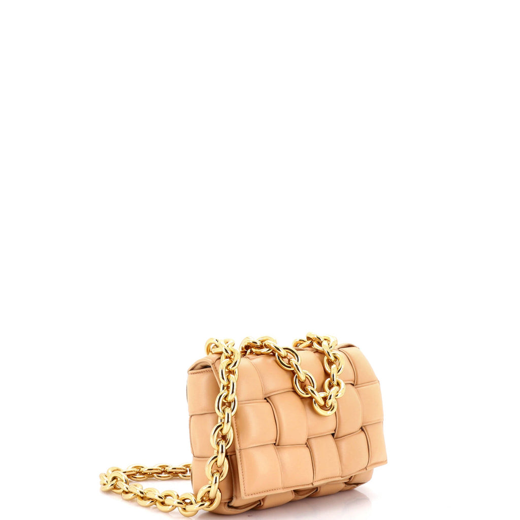 Cassette Chain Crossbody Bag Padded Maxi Intrecciato Leather