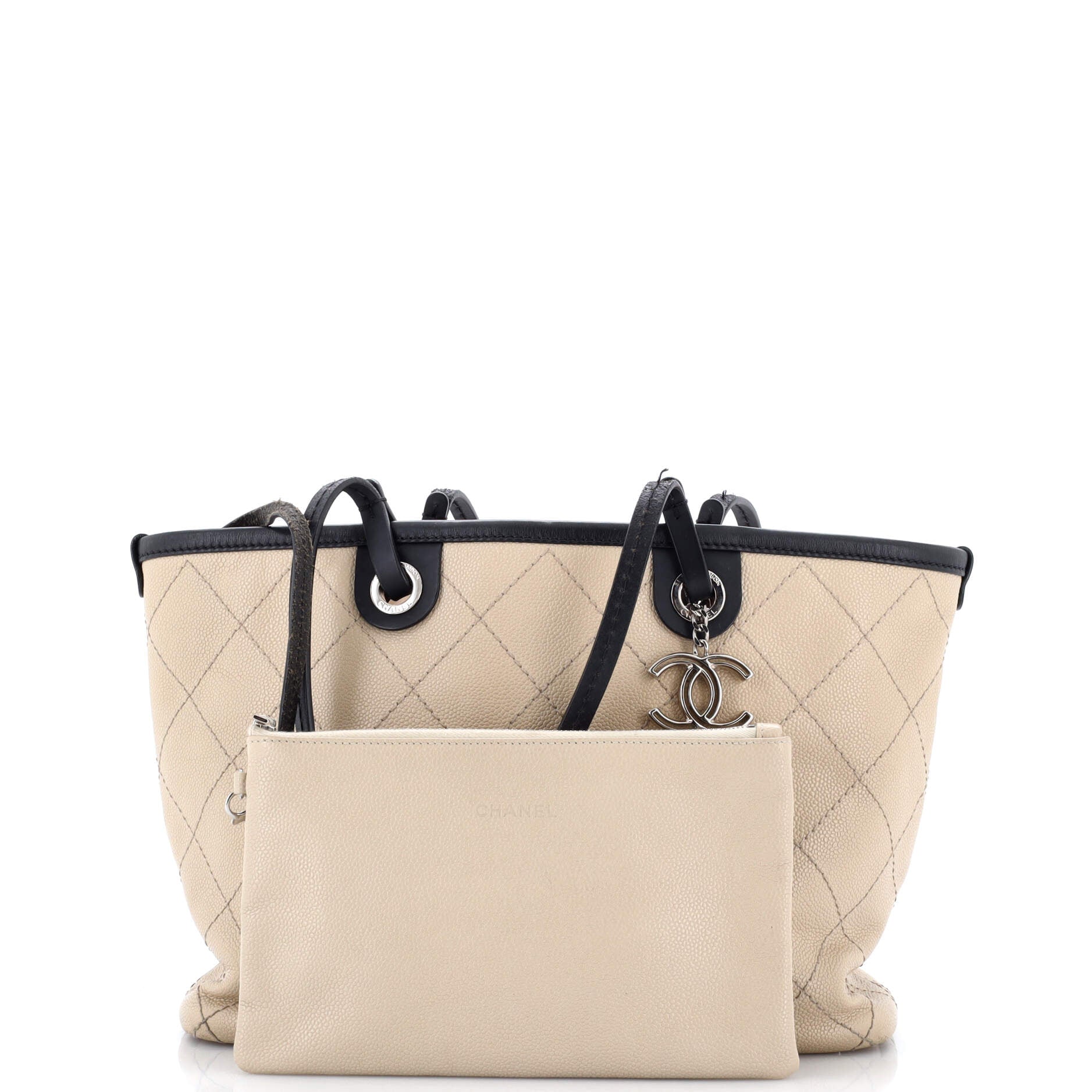Fever Tote Quilted Caviar Small