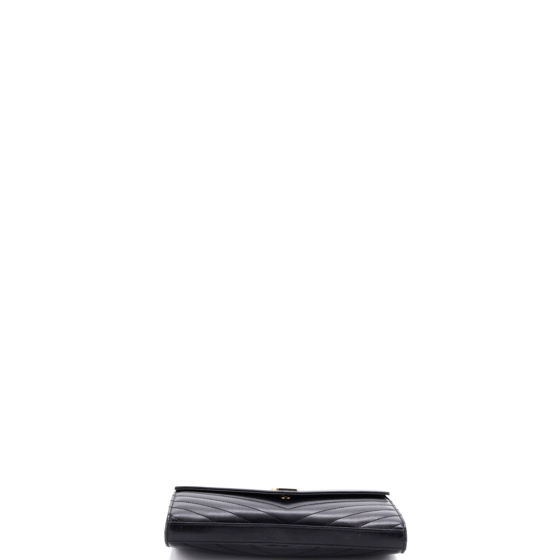 Classic Monogram Wallet on Chain Matelasse Chevron Leather Medium