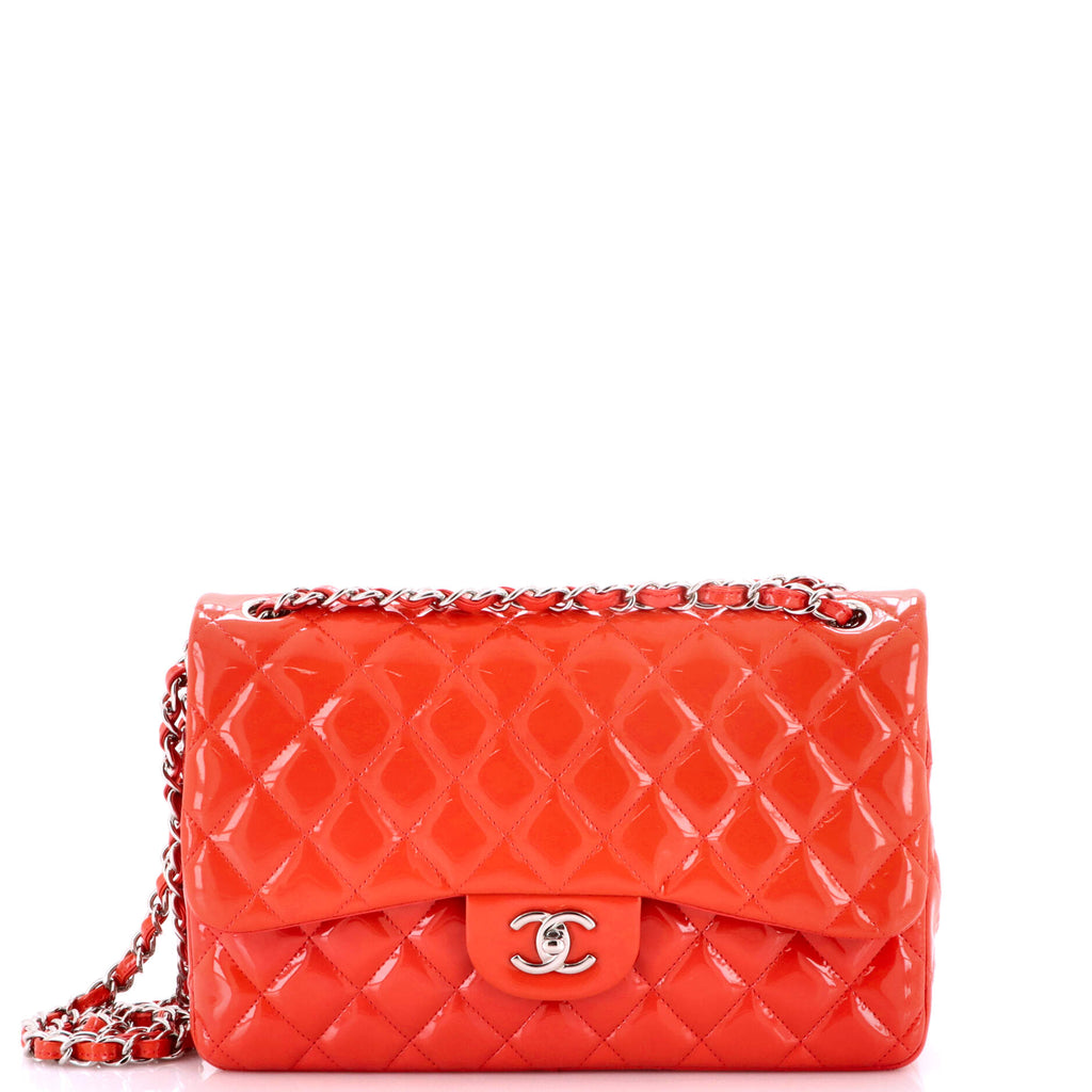 Classic Double Flap Bag Quilted Patent Jumbo