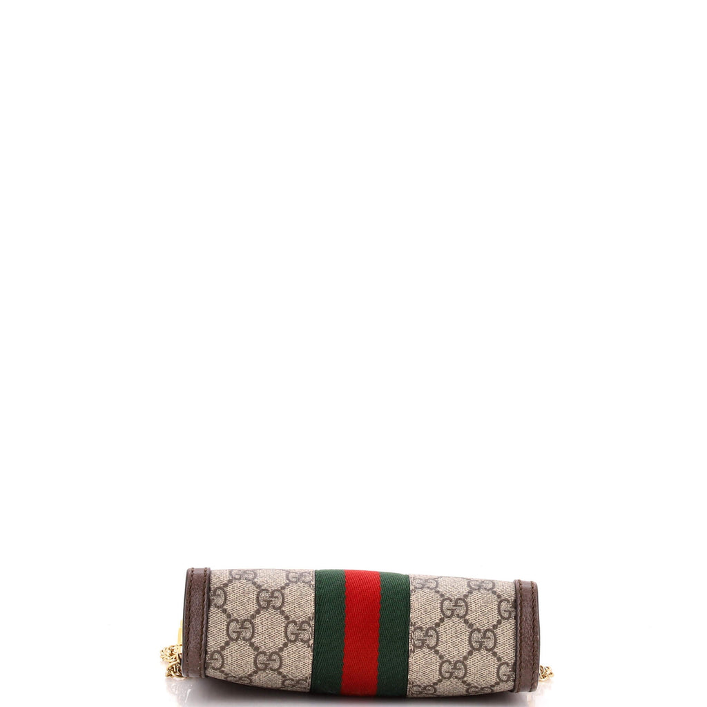 Ophidia Chain Shoulder Bag GG Coated Canvas Mini
