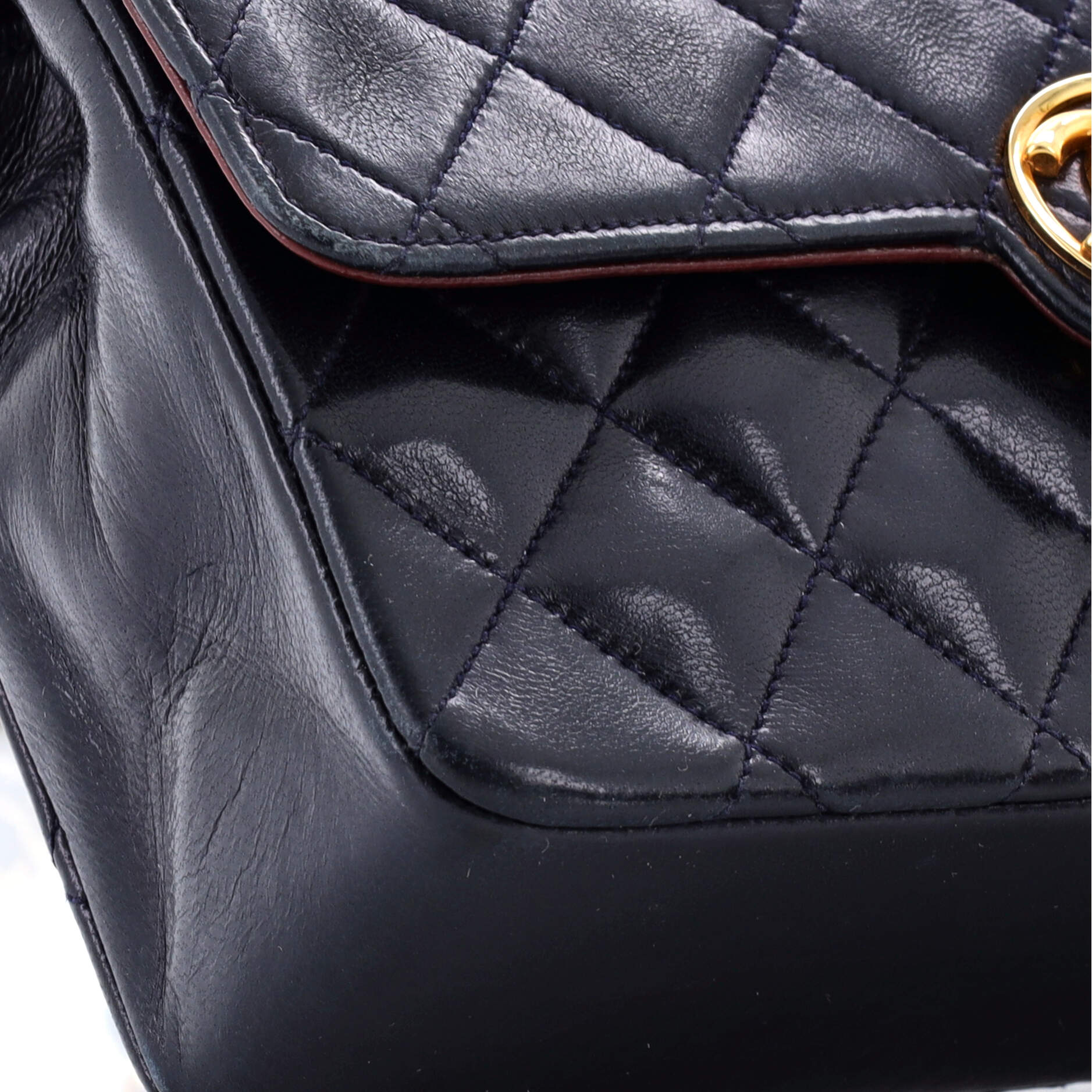 Vintage CC Chain Flap Bag Quilted Lambskin Mini