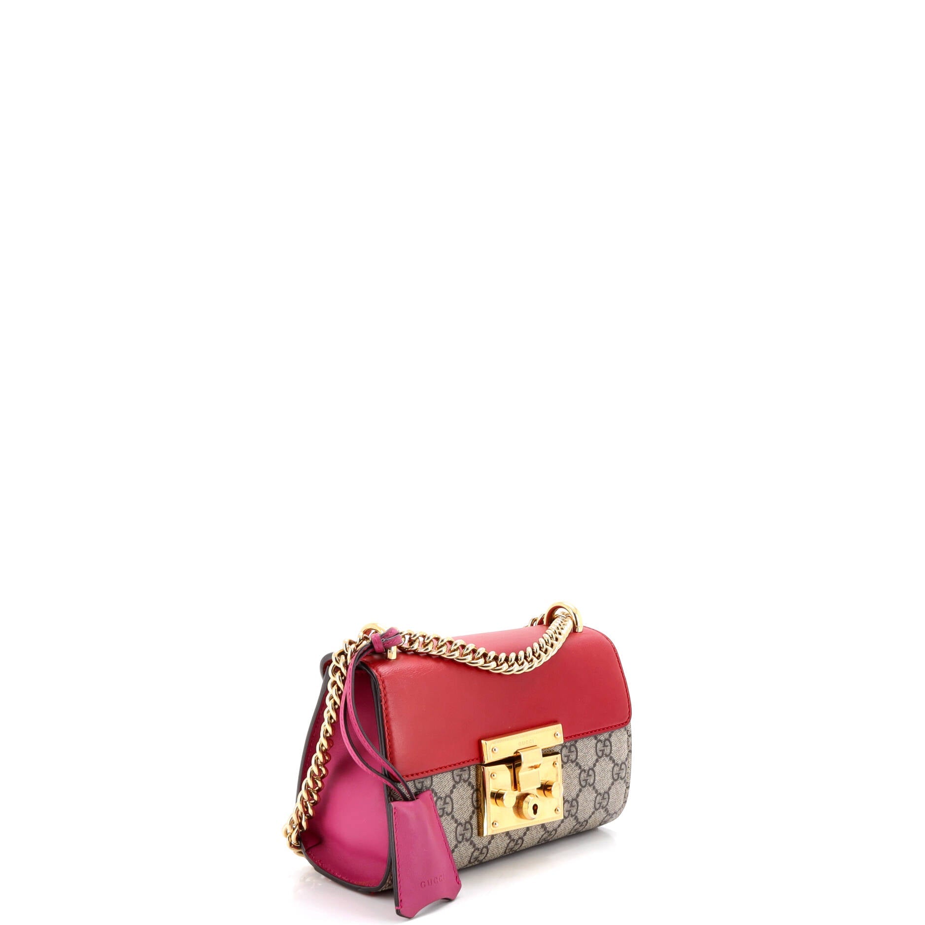Padlock Shoulder Bag GG Coated Canvas and Leather Small