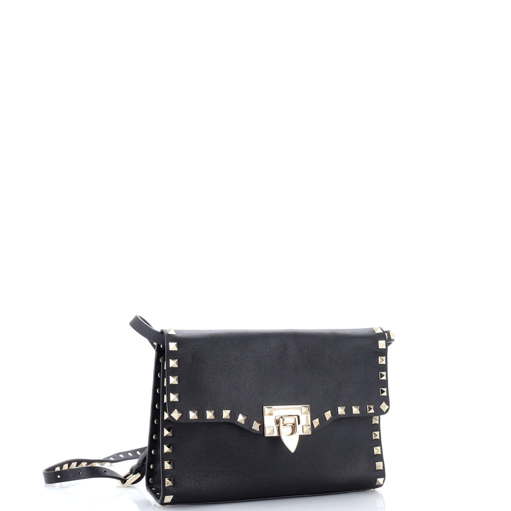 Rockstud Flip Lock Flap Bag Leather Medium