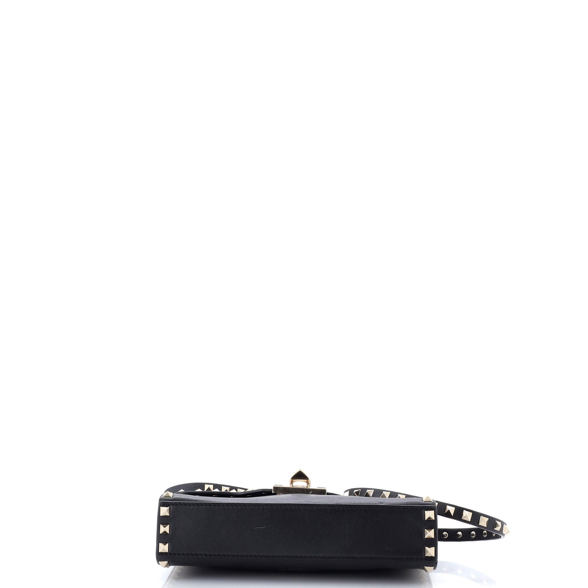 Rockstud Flip Lock Flap Bag Leather Medium