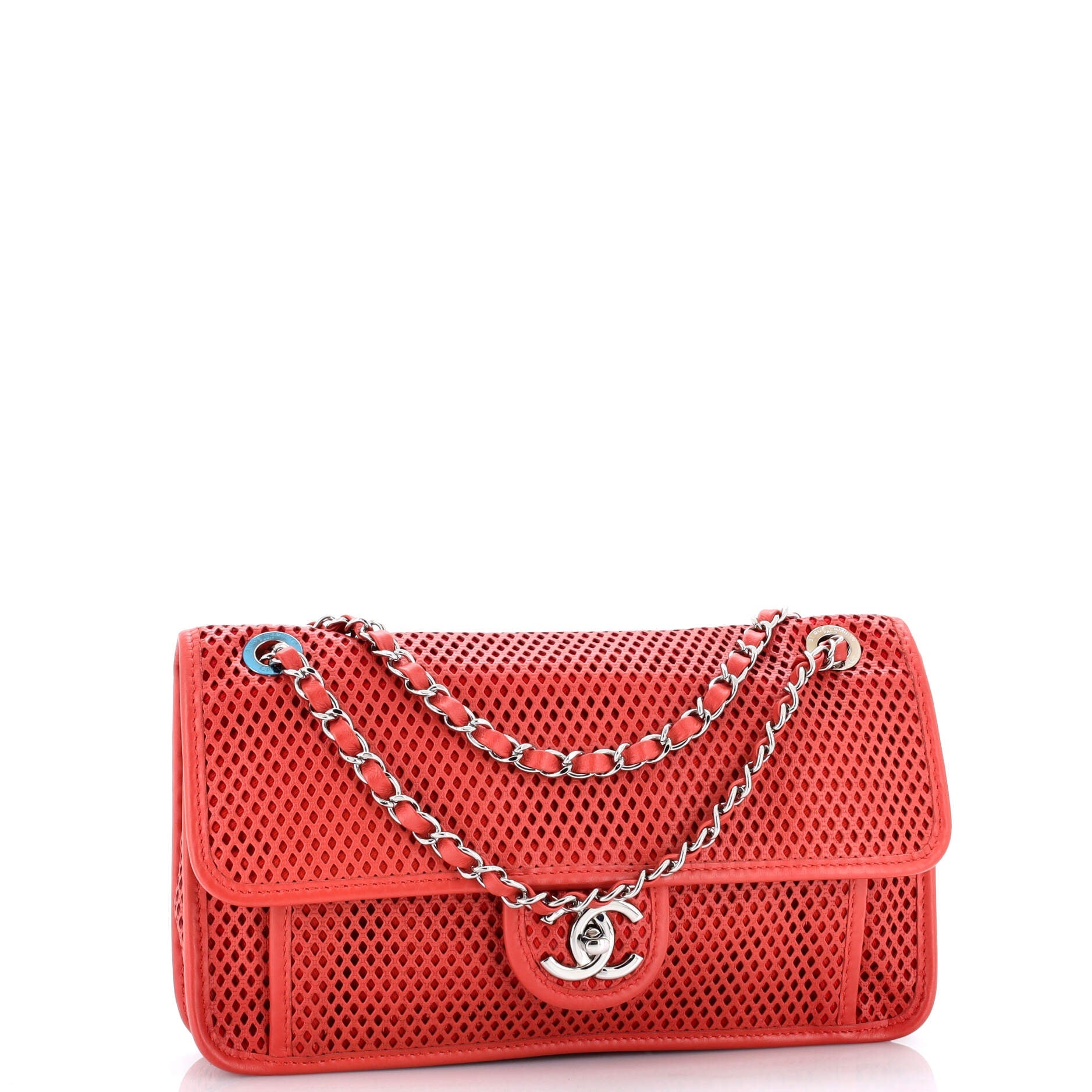Up In The Air Flap Bag Perforated Leather Medium