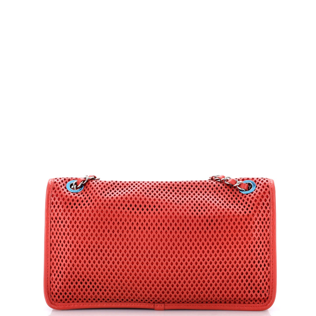 Up In The Air Flap Bag Perforated Leather Medium