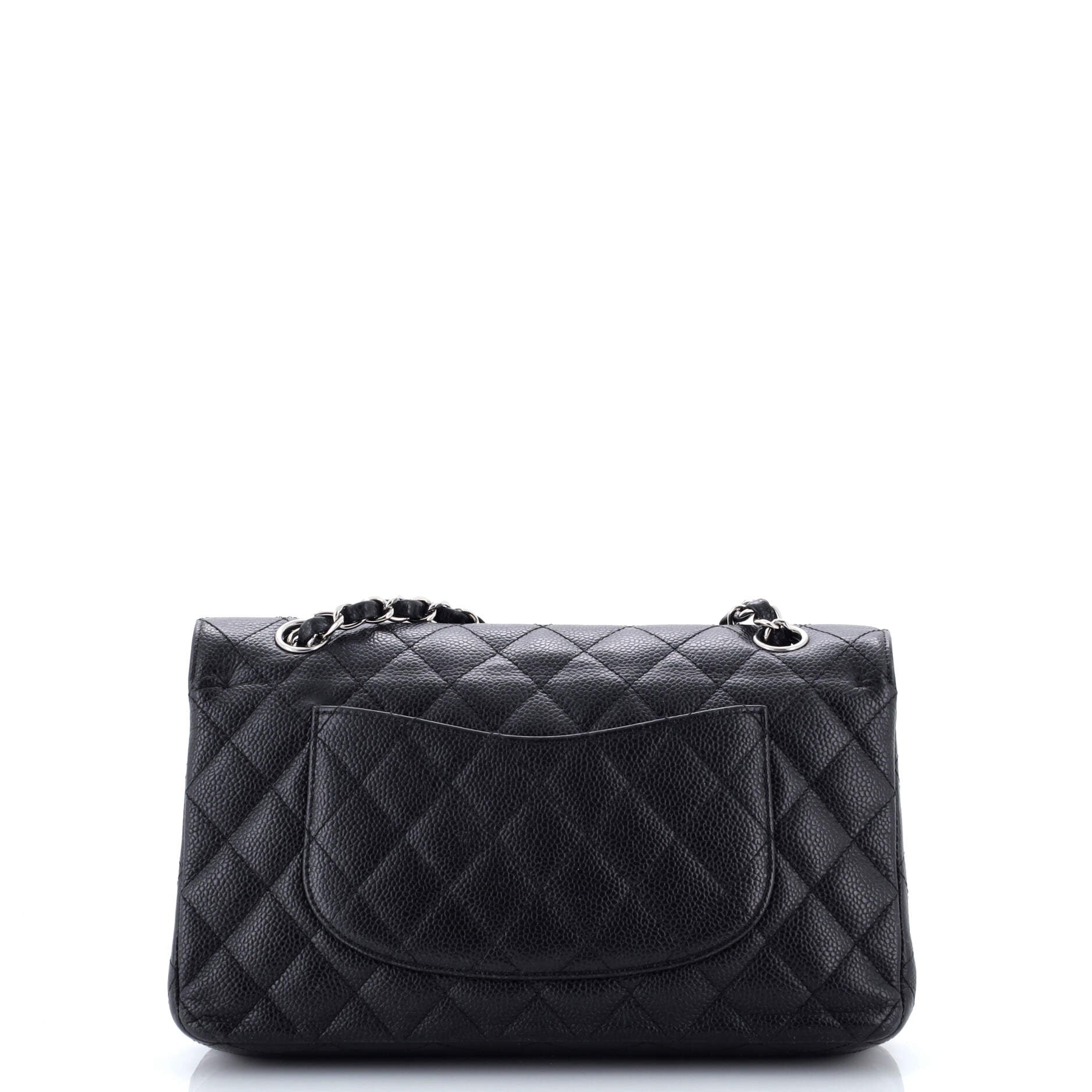 Vintage Classic Double Flap Bag Quilted Caviar Medium