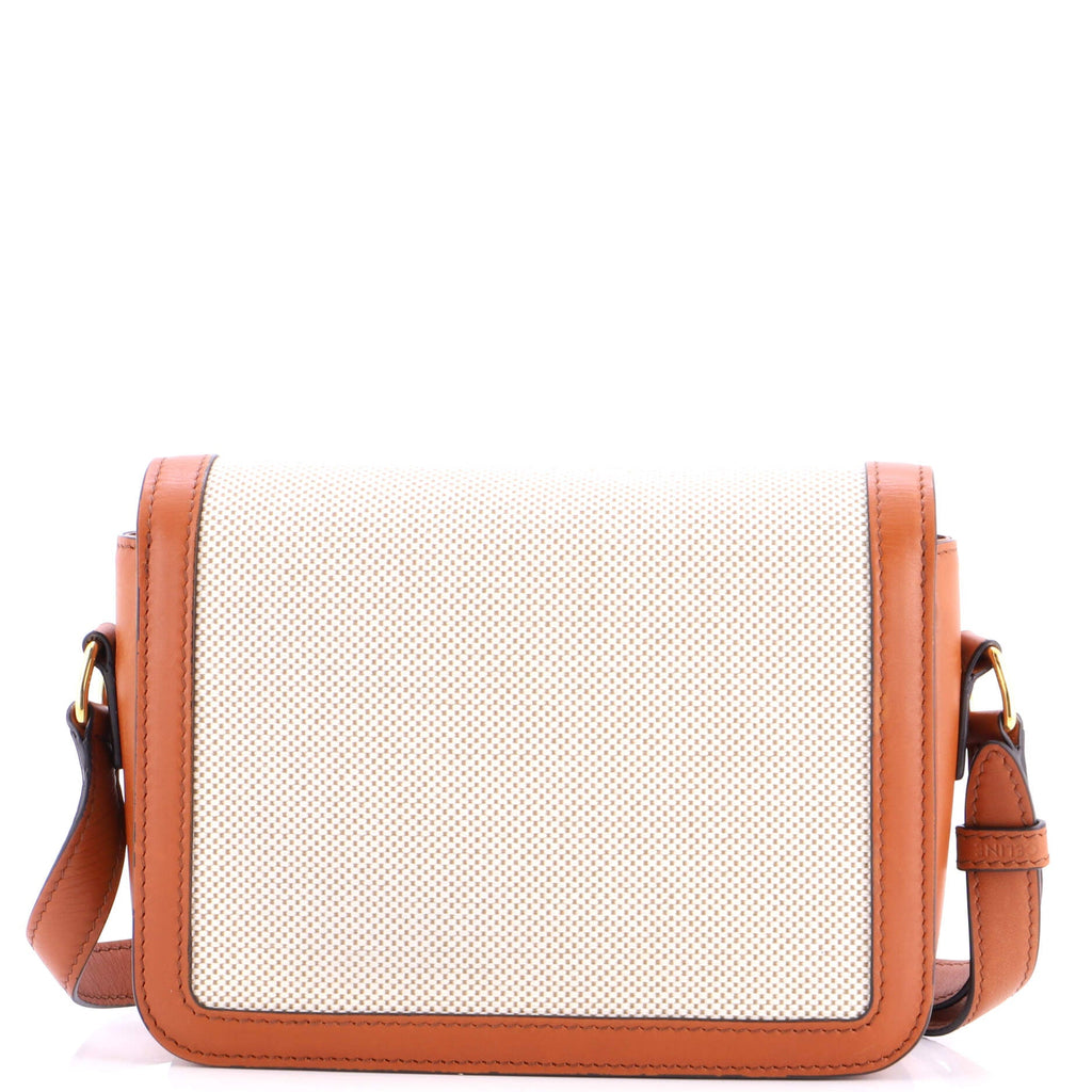 Triomphe Shoulder Bag Canvas with Leather Teen