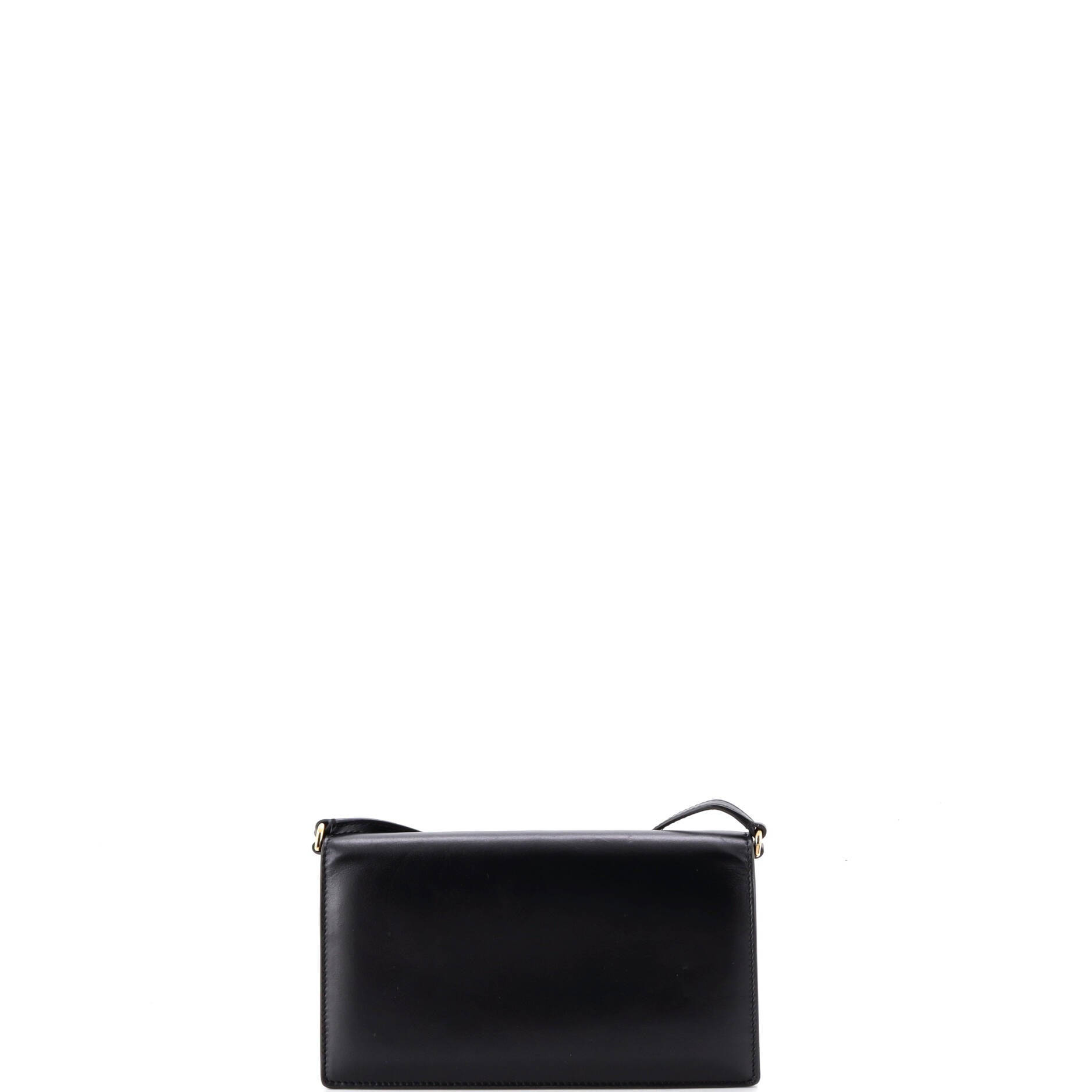 DG Logo Flap Shoulder Bag Leather Mini