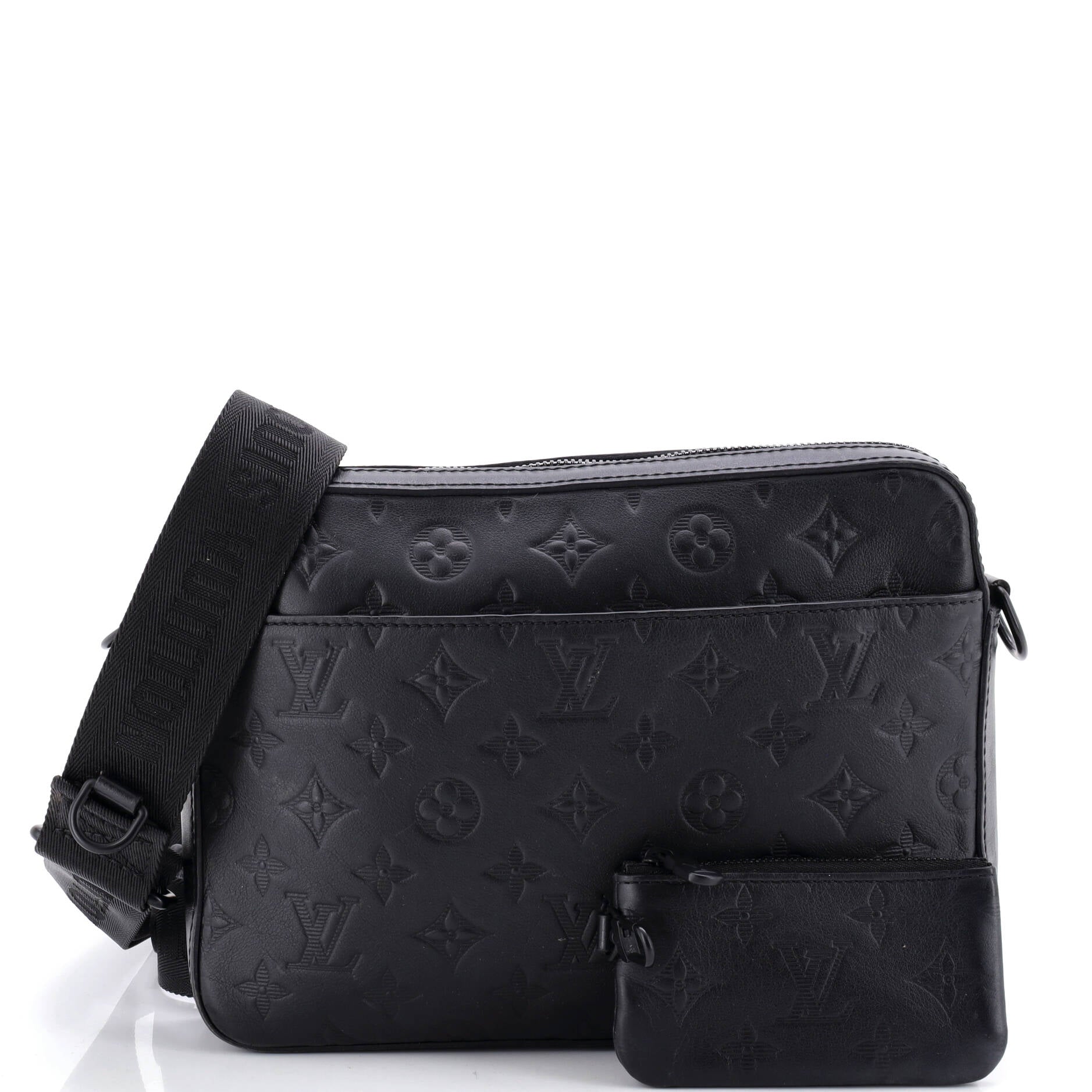 Duo Messenger Bag Monogram Shadow Leather