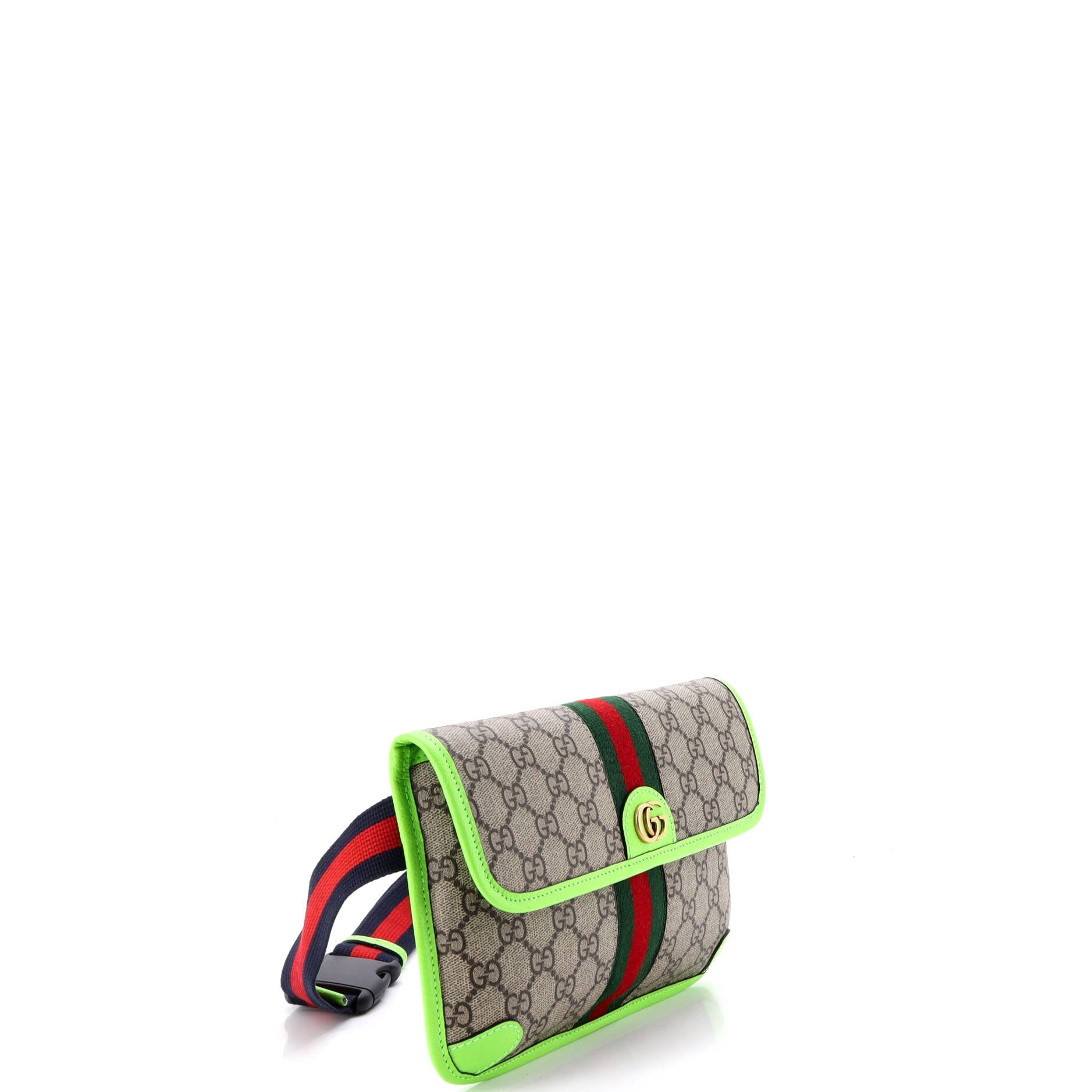 Ophidia Flap Belt Bag GG Coated Canvas with Leather