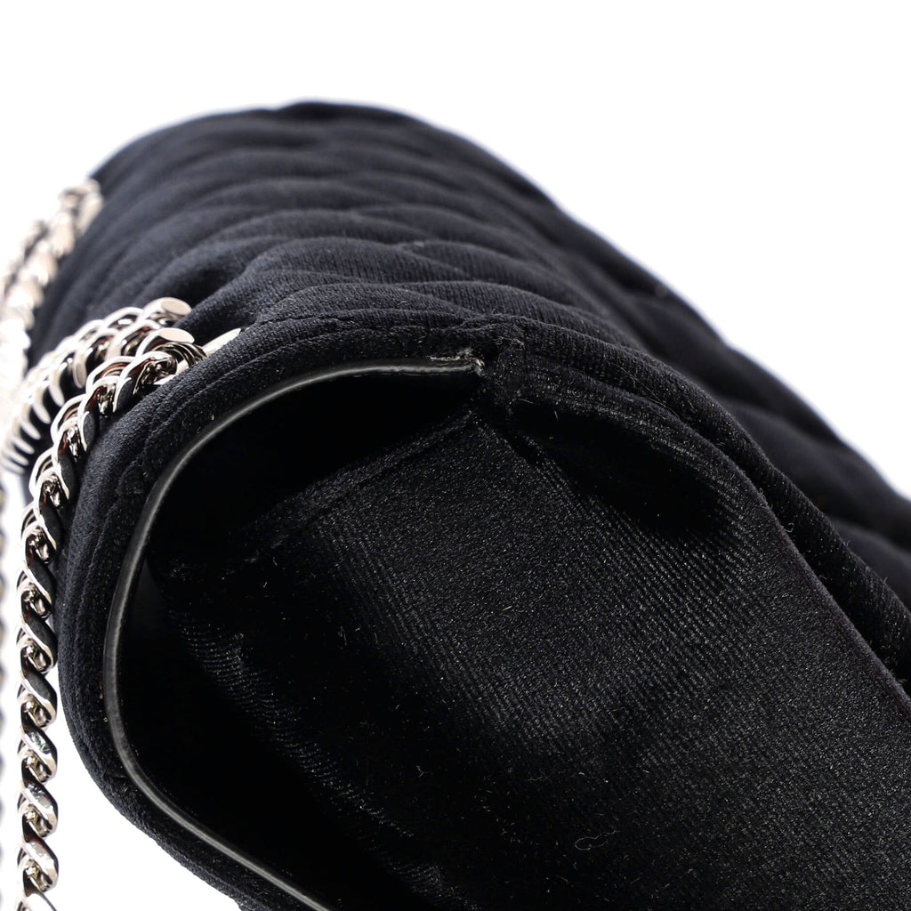 Medusa Icon Chain Flap Bag Quilted Satin Medium