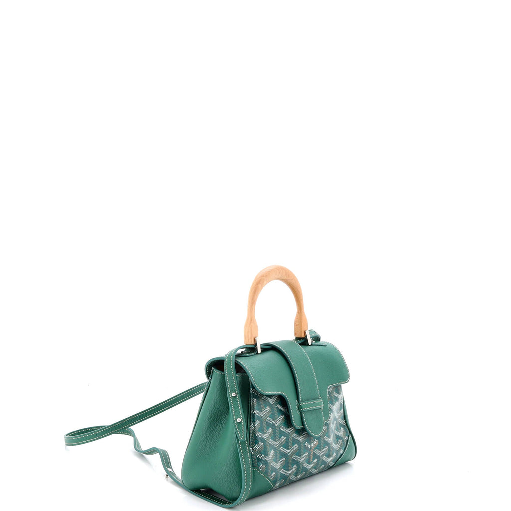 Saigon Top Handle Bag Coated Canvas with Leather Mini