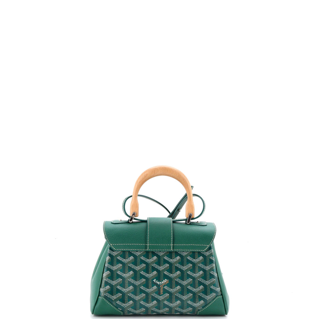Saigon Top Handle Bag Coated Canvas with Leather Mini