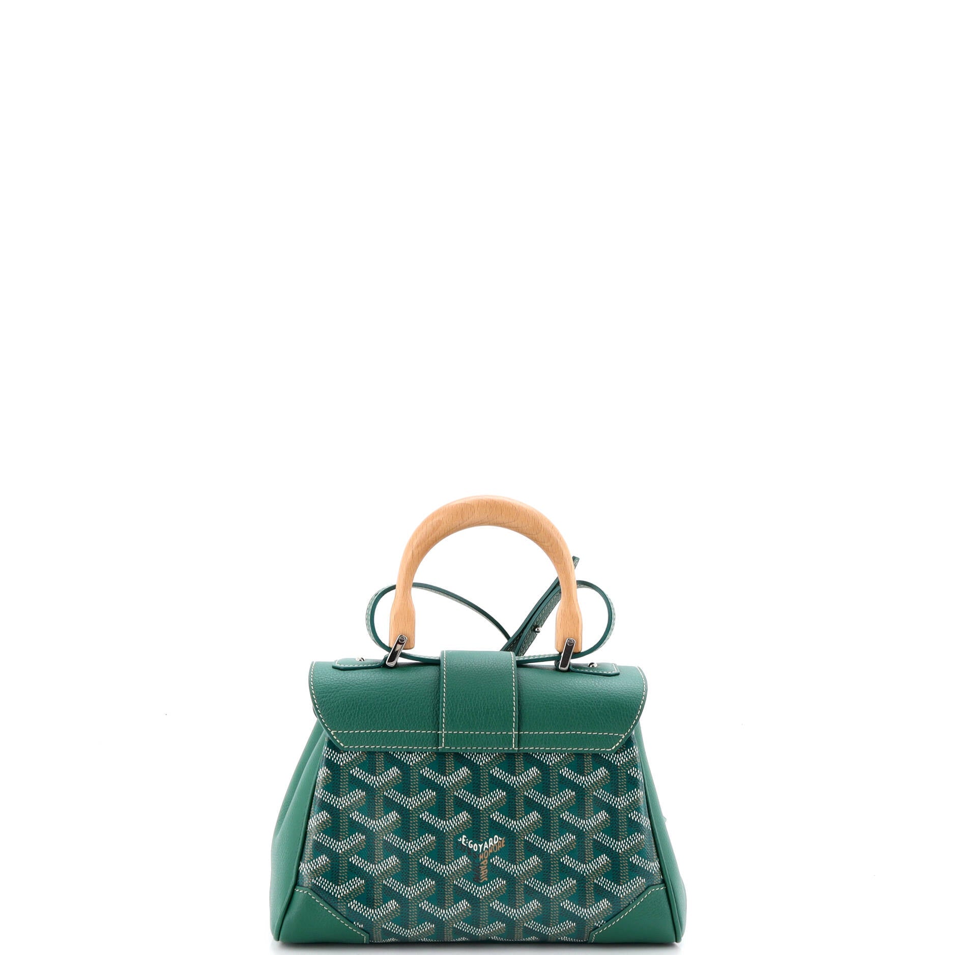Saigon Top Handle Bag Coated Canvas with Leather Mini