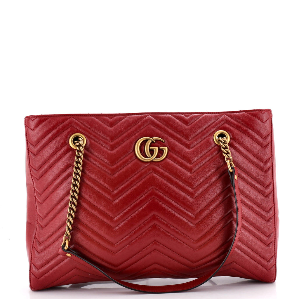 GG Marmont Zip Tote Matelasse Leather Medium