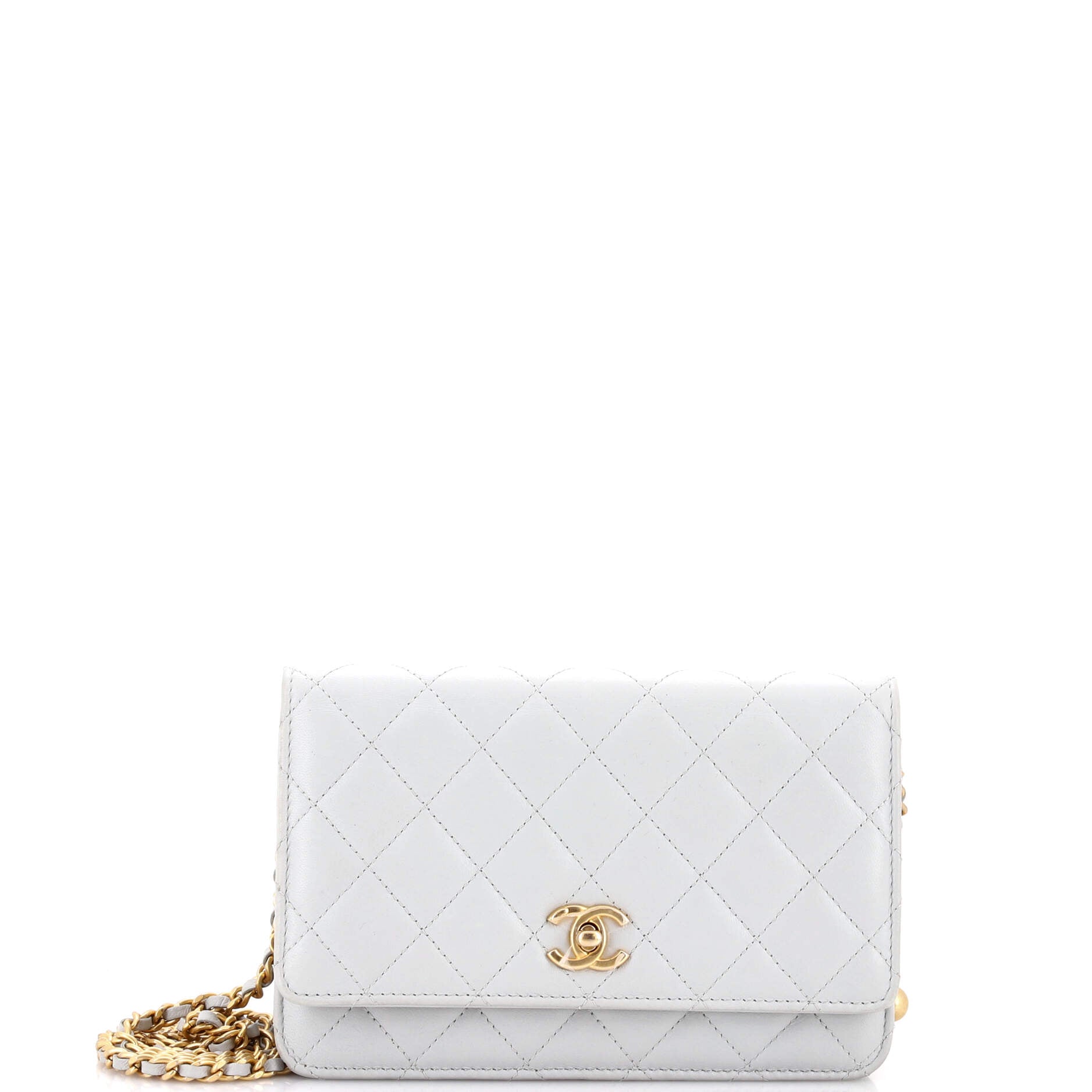Pearl Crush Wallet on Chain Quilted Lambskin
