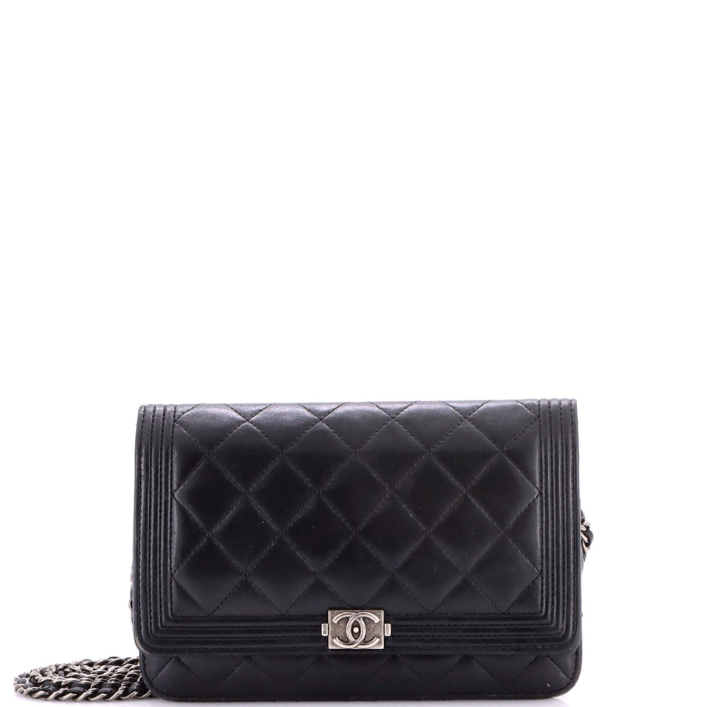Boy Wallet on Chain Quilted Lambskin