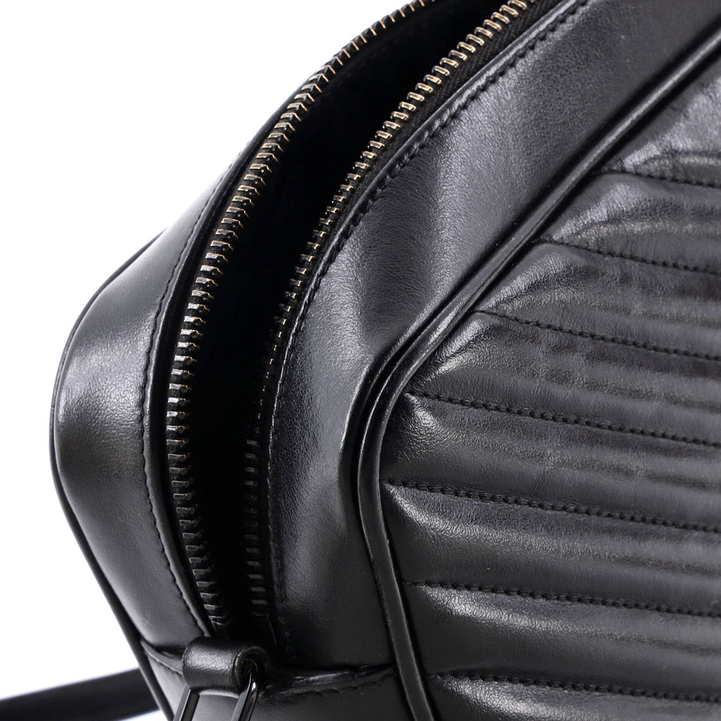 Lou Camera Bag Matelasse Chevron Leather Small