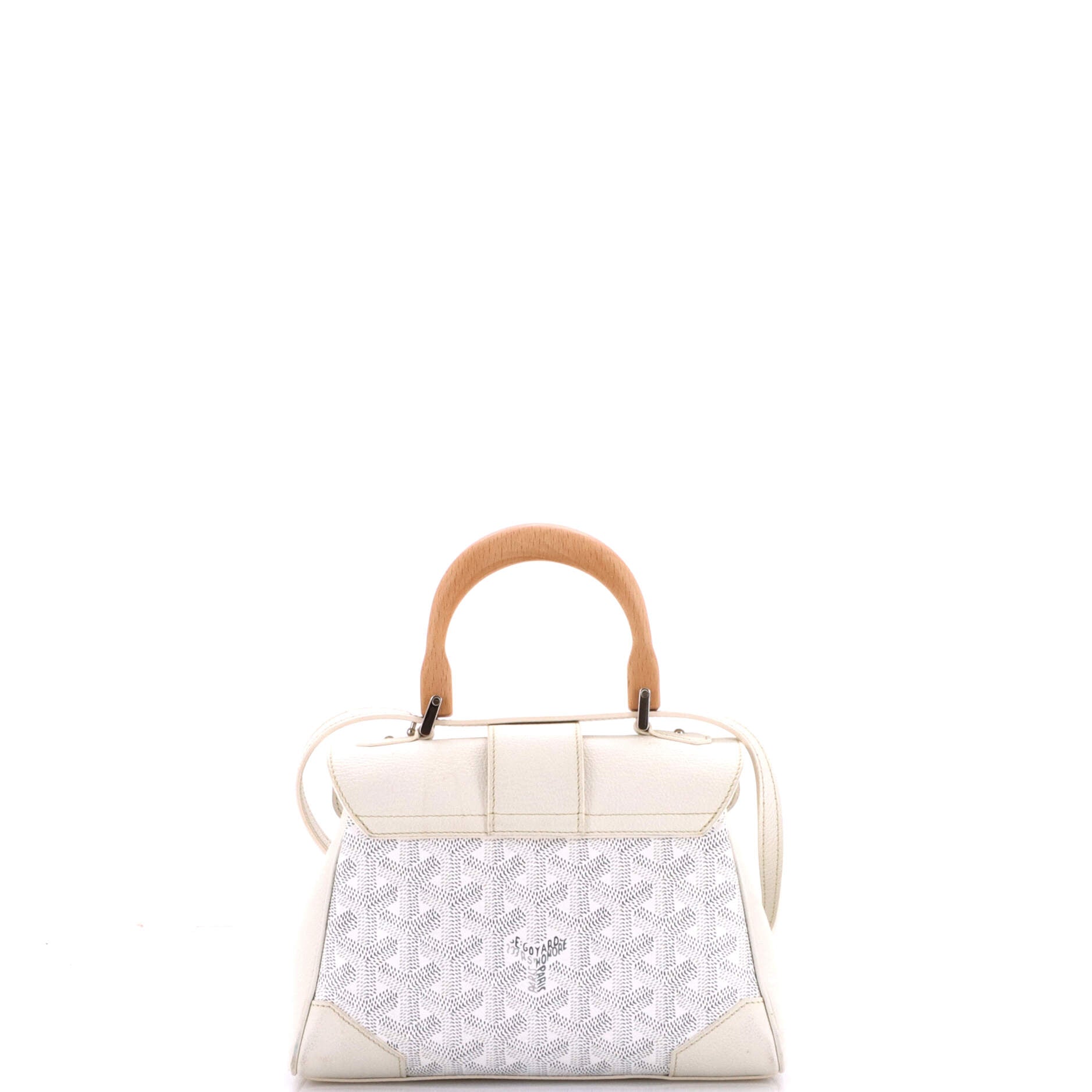 Saigon Top Handle Bag Coated Canvas with Leather Mini