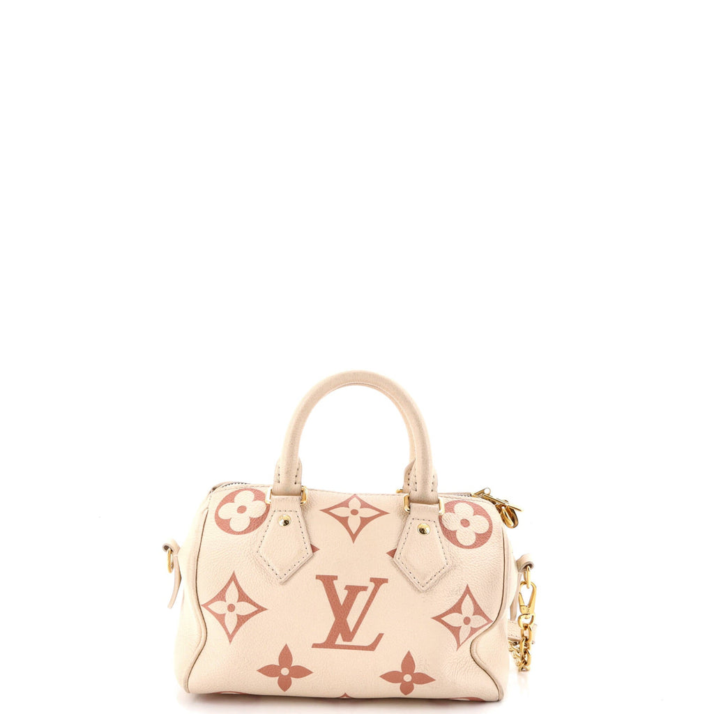Speedy Bandouliere Bag Bicolor Monogram Empreinte Giant 20