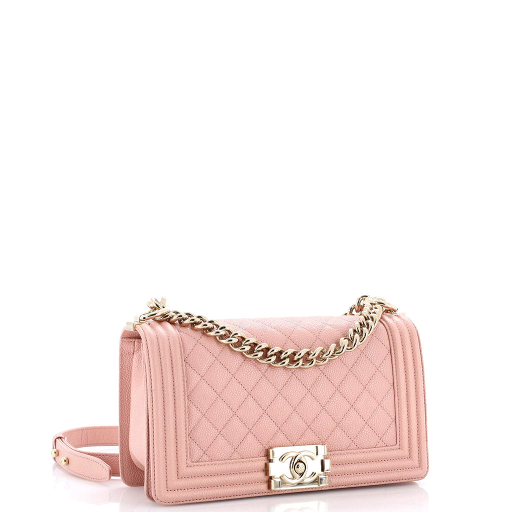 Boy Flap Bag Quilted Caviar Old Medium