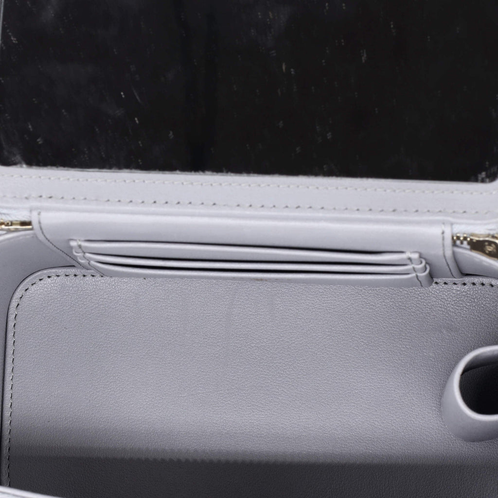 All Slide Long Vanity Case with Chain Quilted Lambskin Small