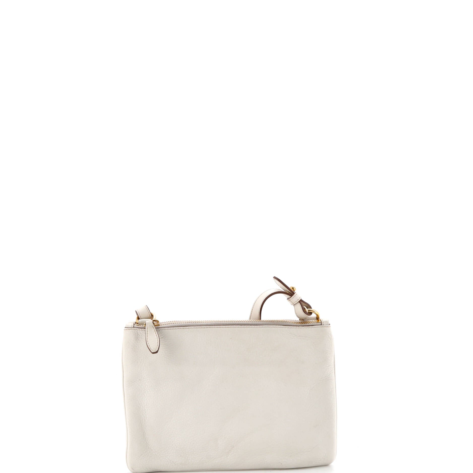 Double Zip Crossbody Bag Vitello Daino Small