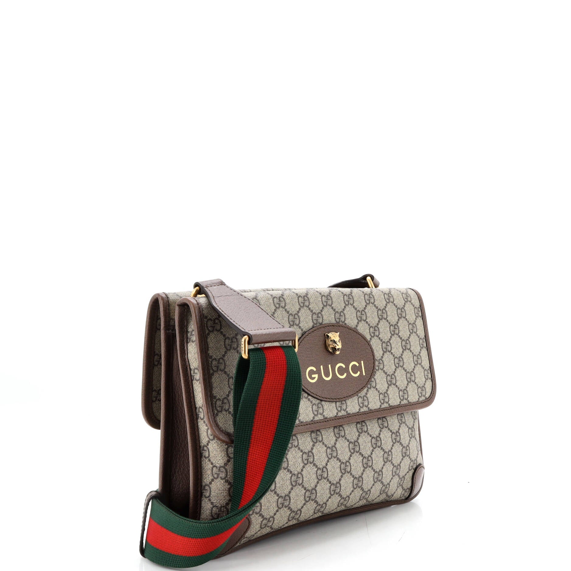 Neo Vintage Flap Messenger GG Coated Canvas Medium