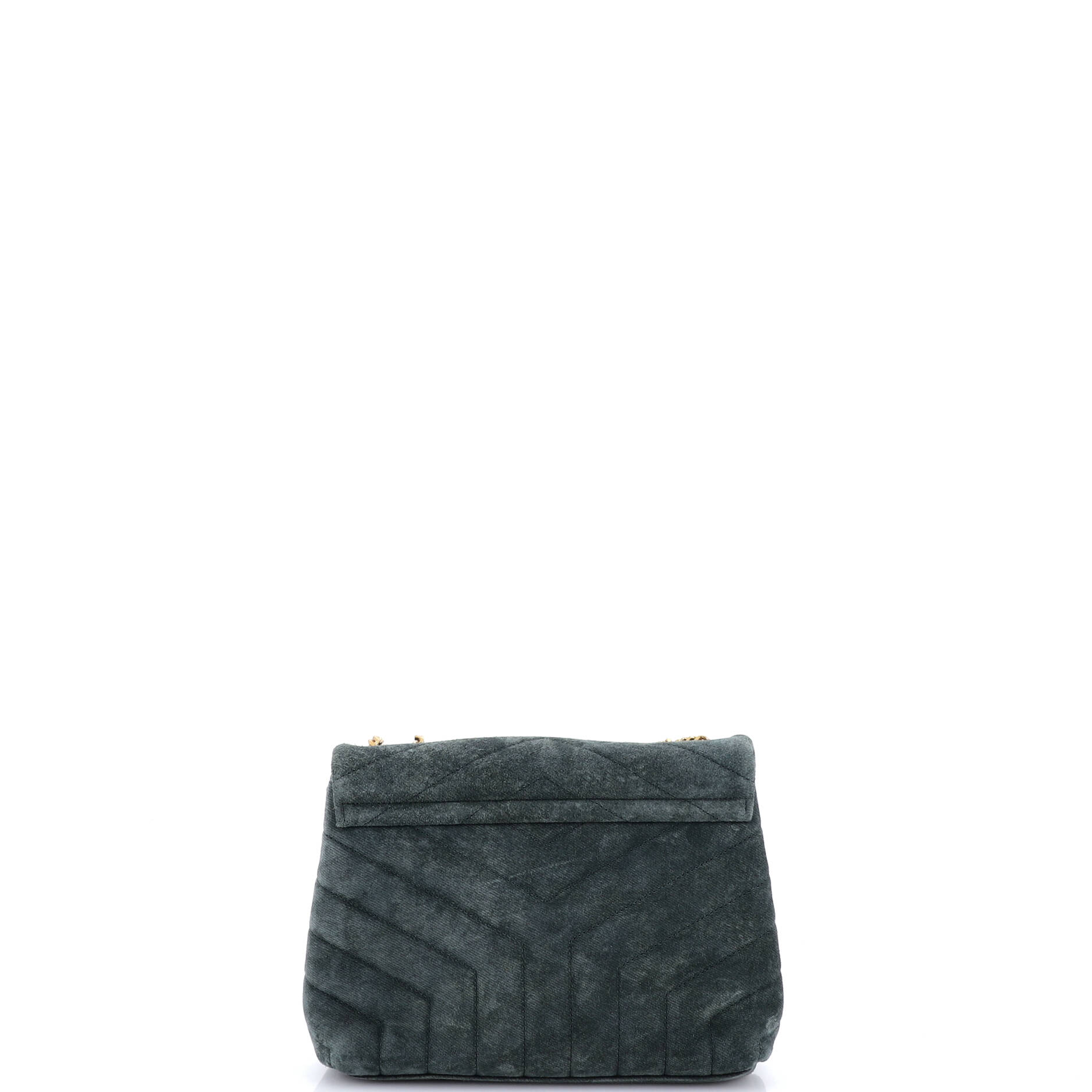 Loulou Shoulder Bag Matelasse Chevron Suede Small